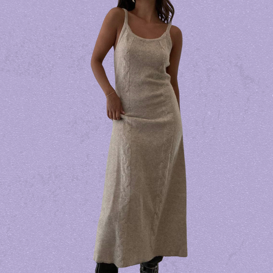 Elena Cable-knit Maxi Dress