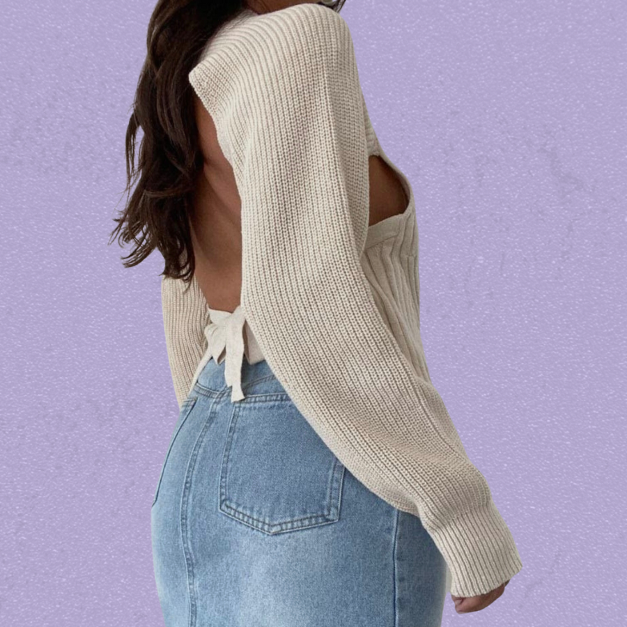 Irina Backless Knit Sweater