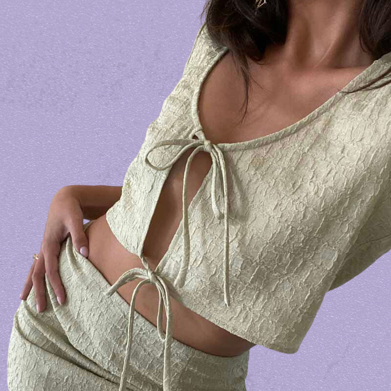 Eleanor Tie Front Top
