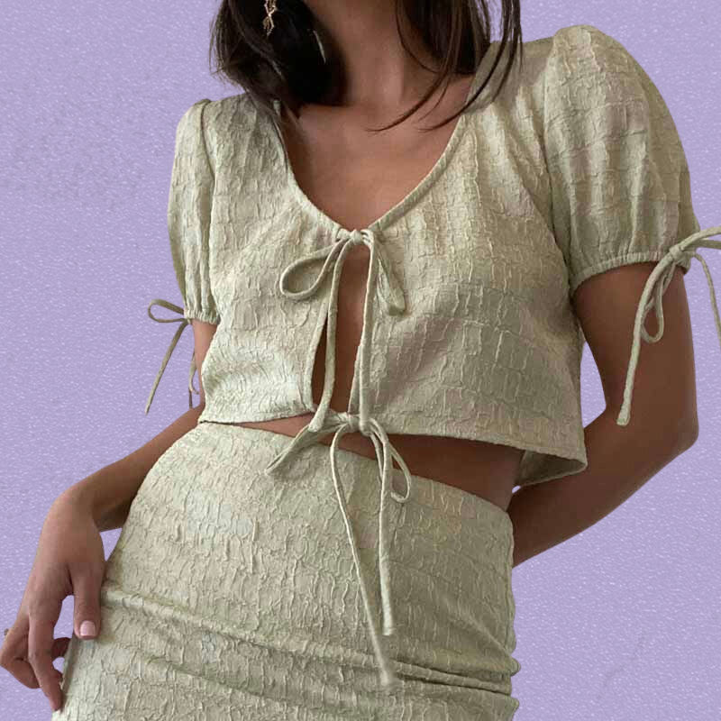 Eleanor Tie Front Top