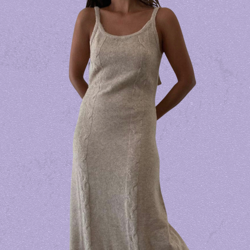 Elena Cable-knit Maxi Dress